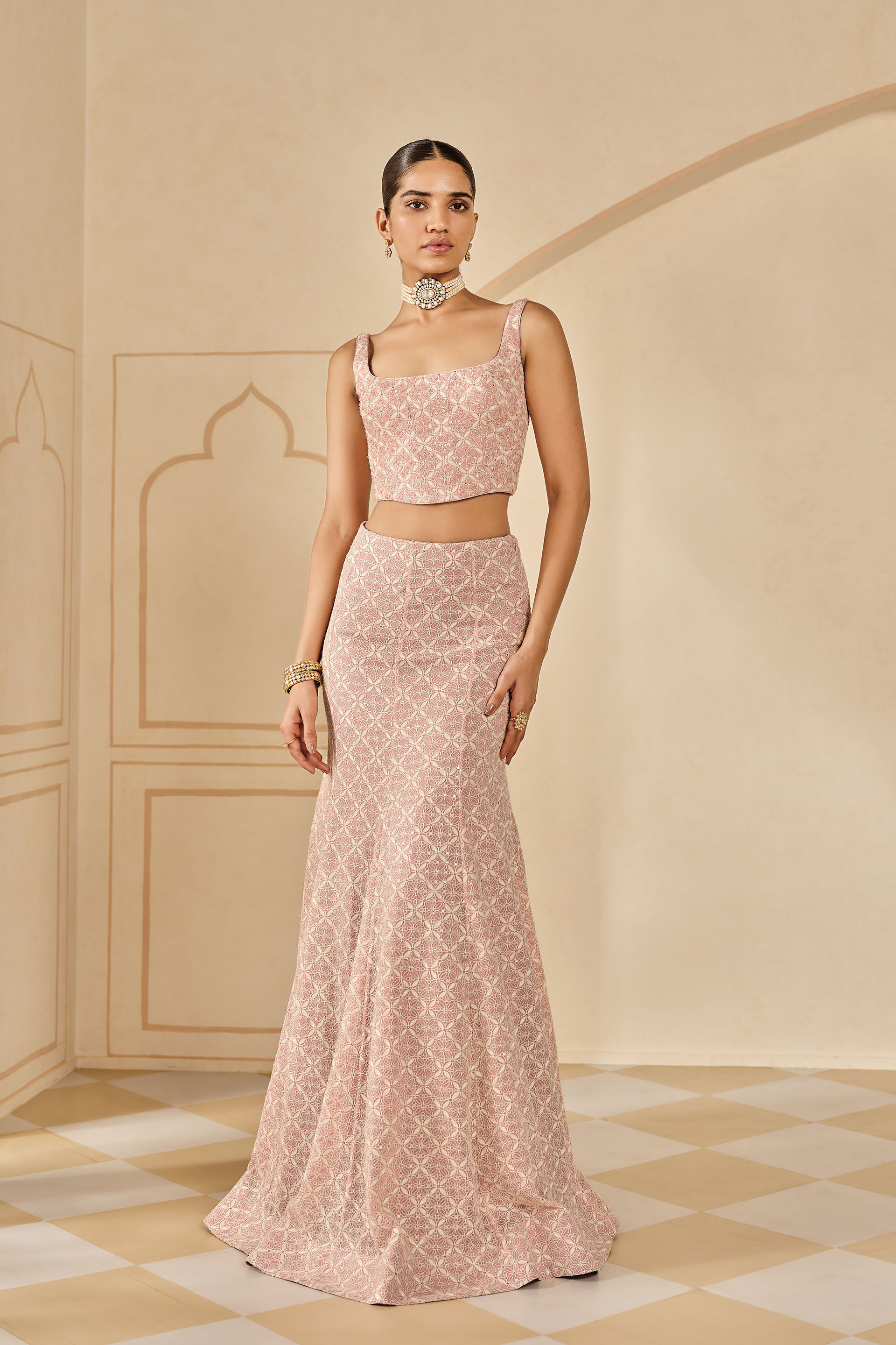 Sequin top and skirt set on sale